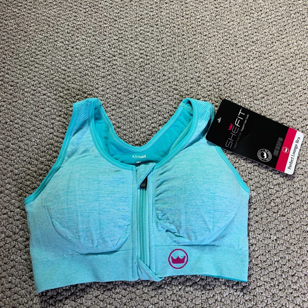 Shefit Womens Sports Bra Size XSmall Blue Perfect Lounge Seamless NWT